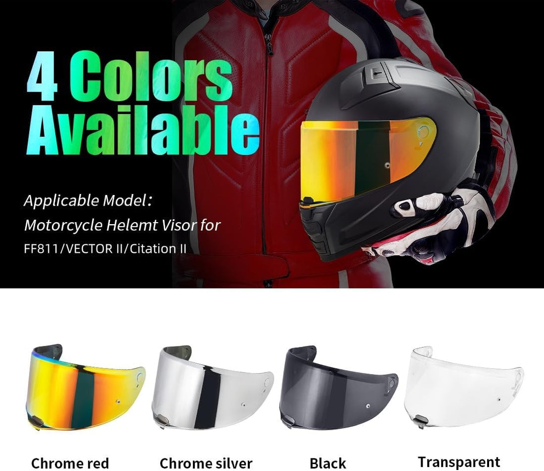 Helmvisier für LS2 FF811/VECTOR II/Citation II,Motorradhelm Visier,Motorrad Vollgesichtshelm Windsch