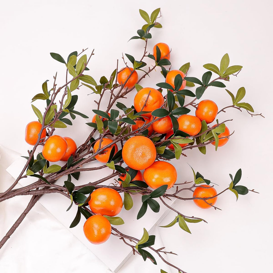 Gresorth Innen Dekoration Lebensecht Künstliche Orange Gefälschte Kunststoff Obst Zweigstelle Realis