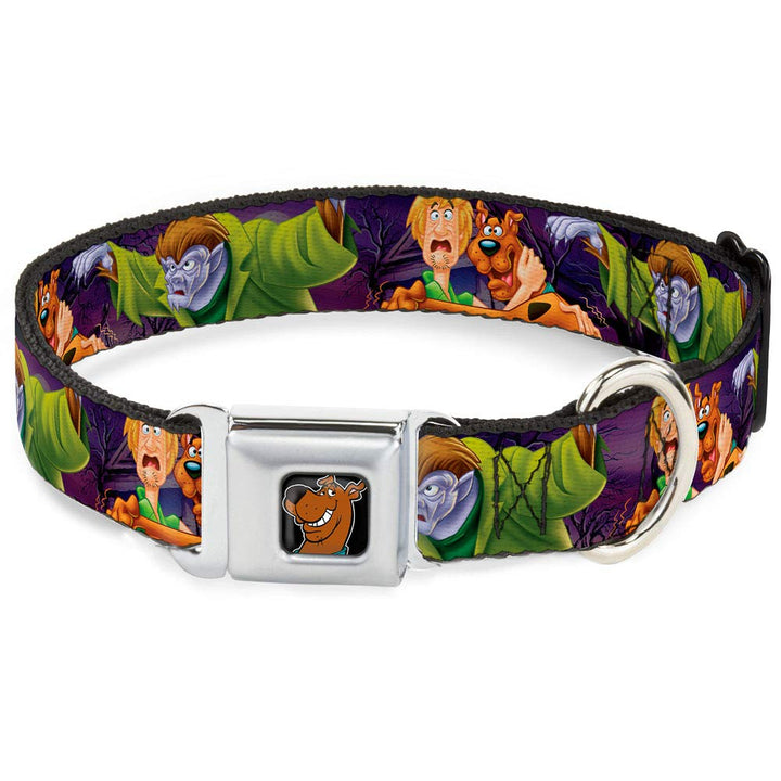 Buckle-Down 22,9–38,1 cm sdc-Scooby DOO Face Full Color Schwarz Hund Halsband M - Fits 11-17" - 1.0"