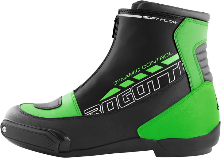 Bogotto Lap Motorradschuhe, schwarz/grün, 42, 42 EU Schwarz Grün