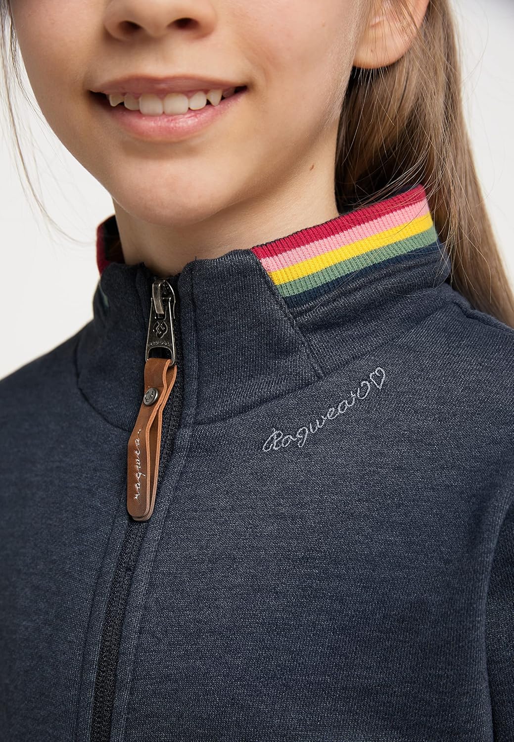 Ragwear Majda Mädchen Sweatjacke Sweasthirt mit Reisverschluss Cardigan Strickjacke Jacke Übergangsj