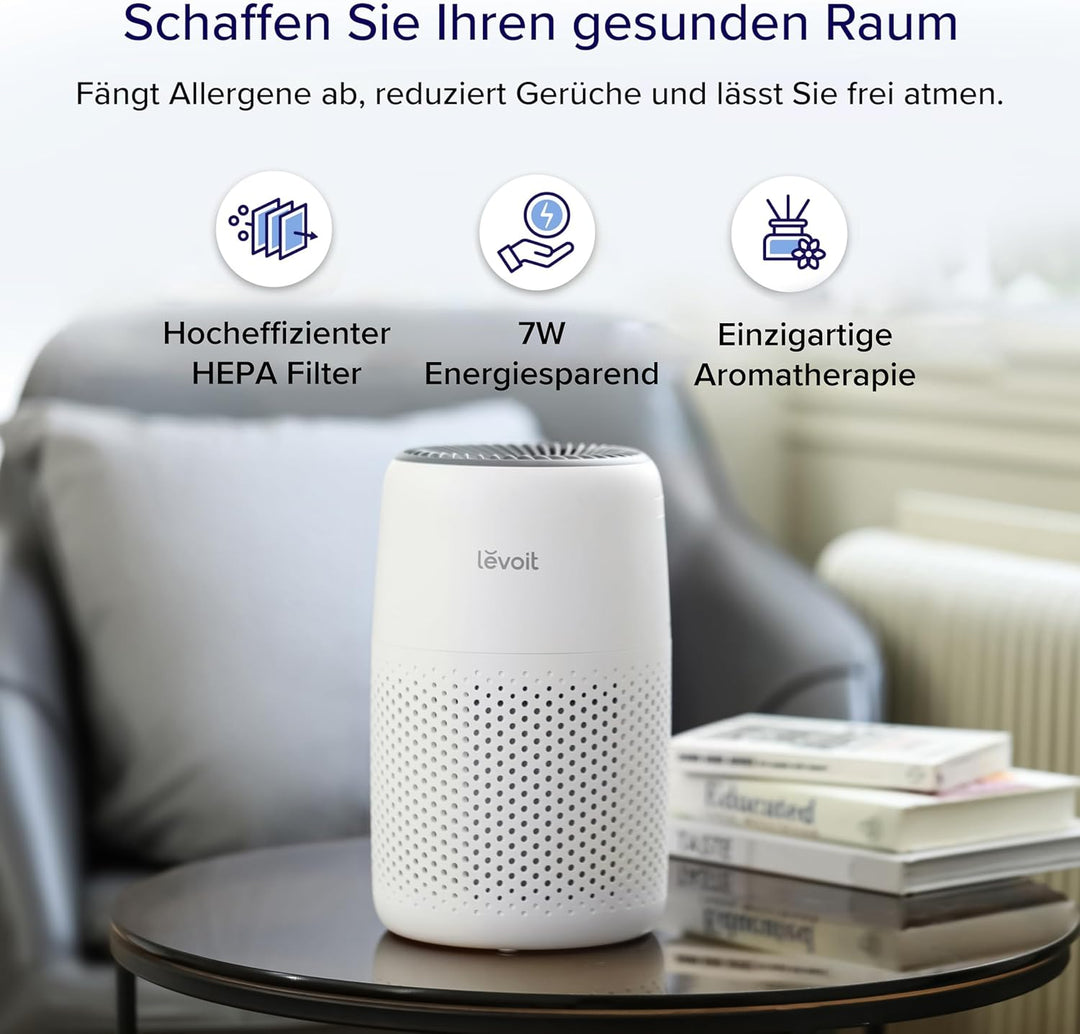 LEVOIT Luftreiniger mit Aromatherapie, HEPA Luftfilter gegen Schimmel, Staub und Tierhaare bis zu 0,
