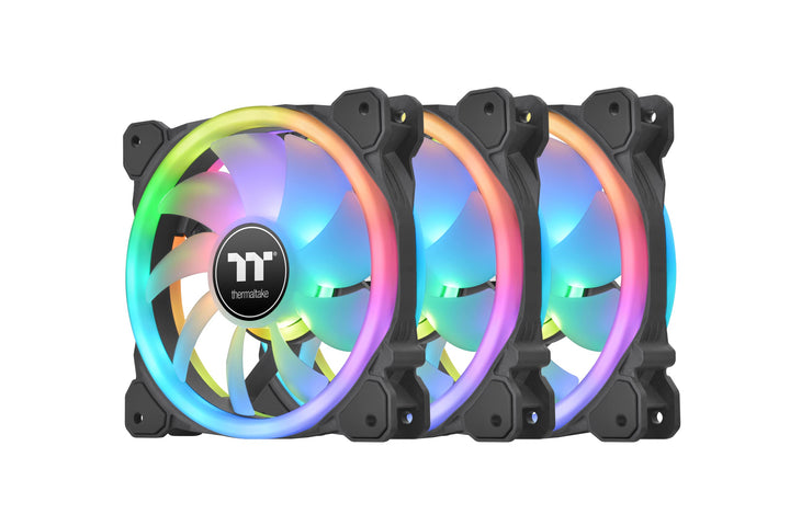 Thermaltake Swafan 12 RGB Lüfter | TT Premium 3er Pack | 120 mm |wechselbare Lüfterblätter, schwarz