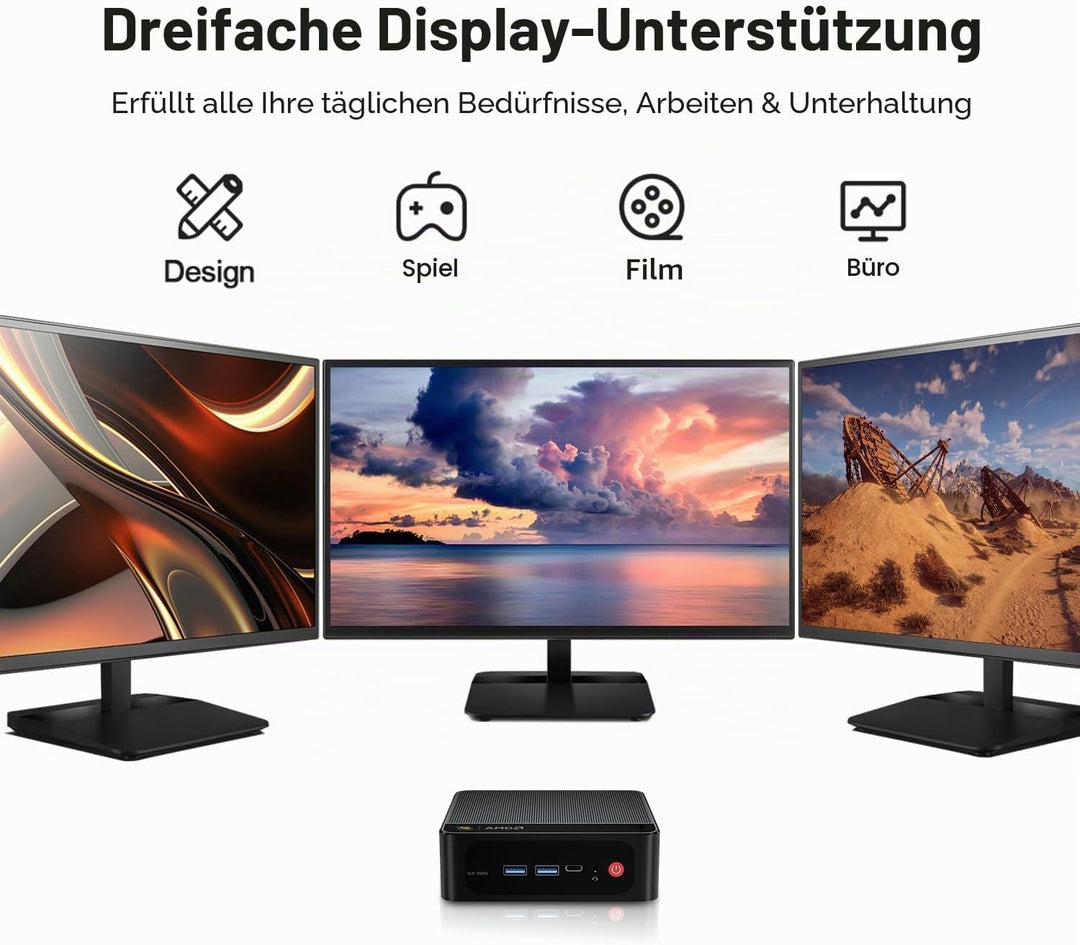 Beelink SER5 Mini PC, AMD Ryzen 5 5500U (6C/12T, 4.0 GHz) Mini Computer, 16 GB RAM DDR4 3200 MHz, 50