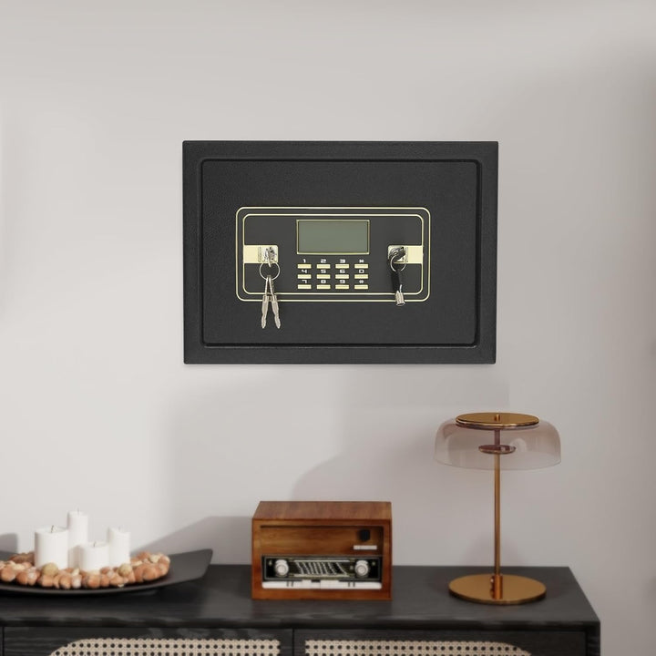 22L Tresor für Zuhause Diebstahlsicherer Elektronischer Safe Doppelschloss mit LED-Anzeige, Abnehmba