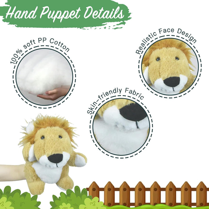 Tiny Heart Handpuppen Löwen Tier Plüsch Spielzeug mit Arbeits Mund Cute Soft Plüsch Puppet für Kinde