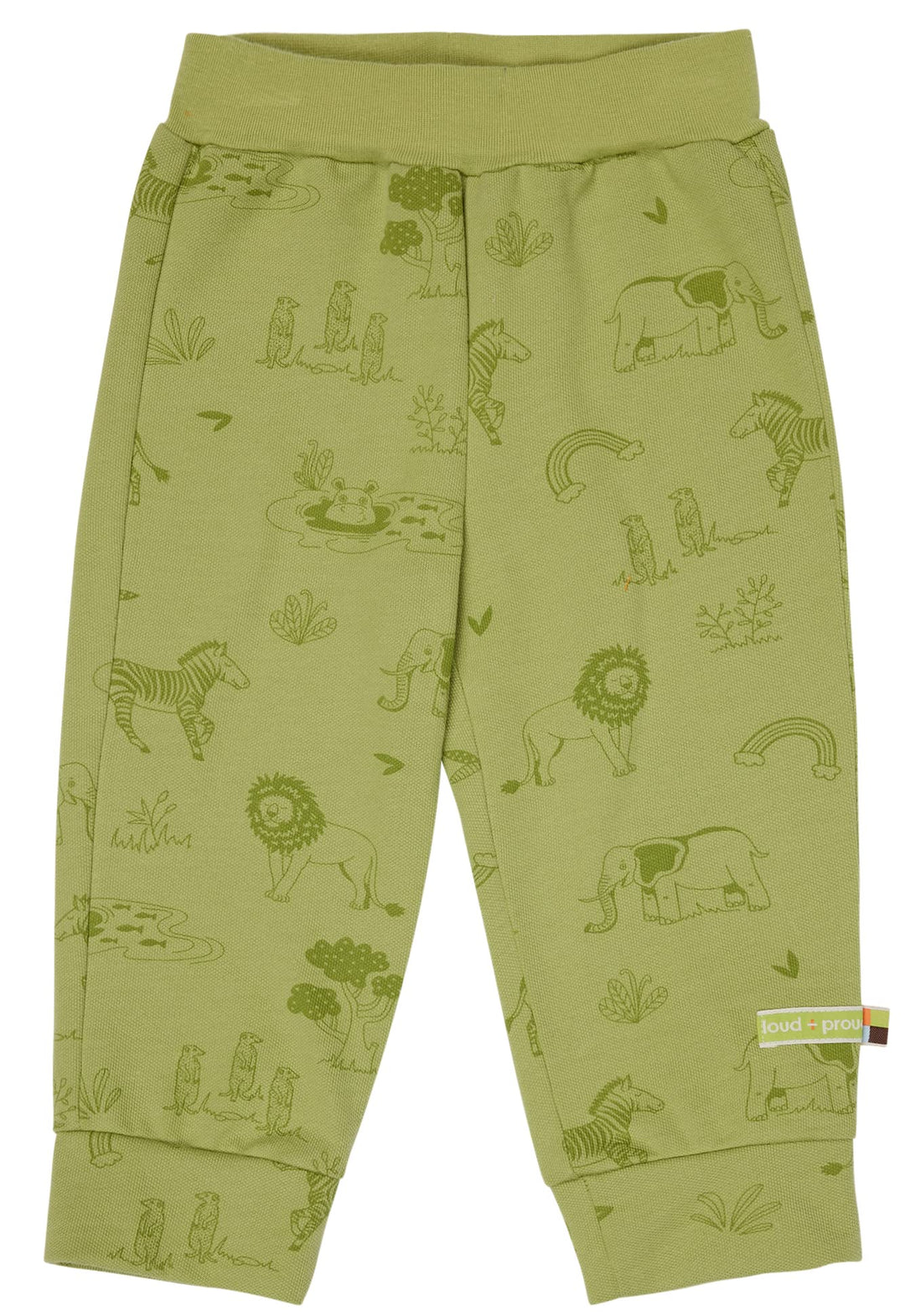 loud + proud Unisex Kinder Mit Druck, GOTS Zertifiziert Hose 74-80 Avocado, 74-80 Avocado