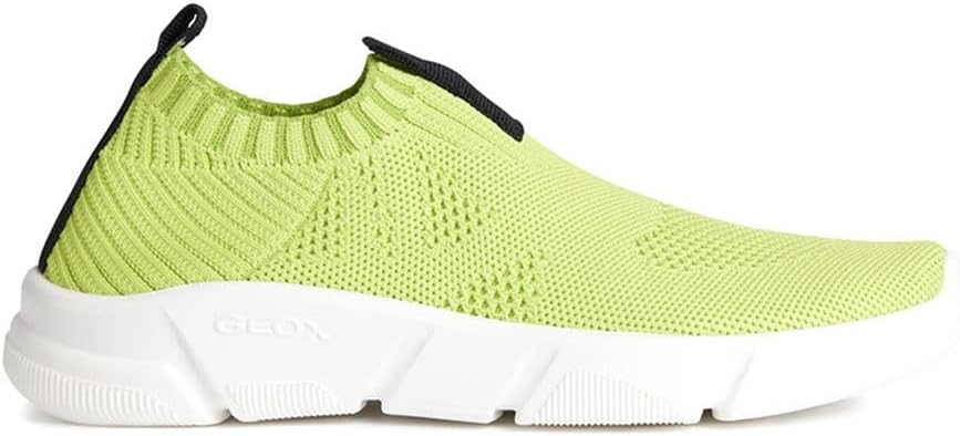 Geox Jungen J Aril Boy A Sneakers 34 EU Lime Black, 34 EU Lime Black