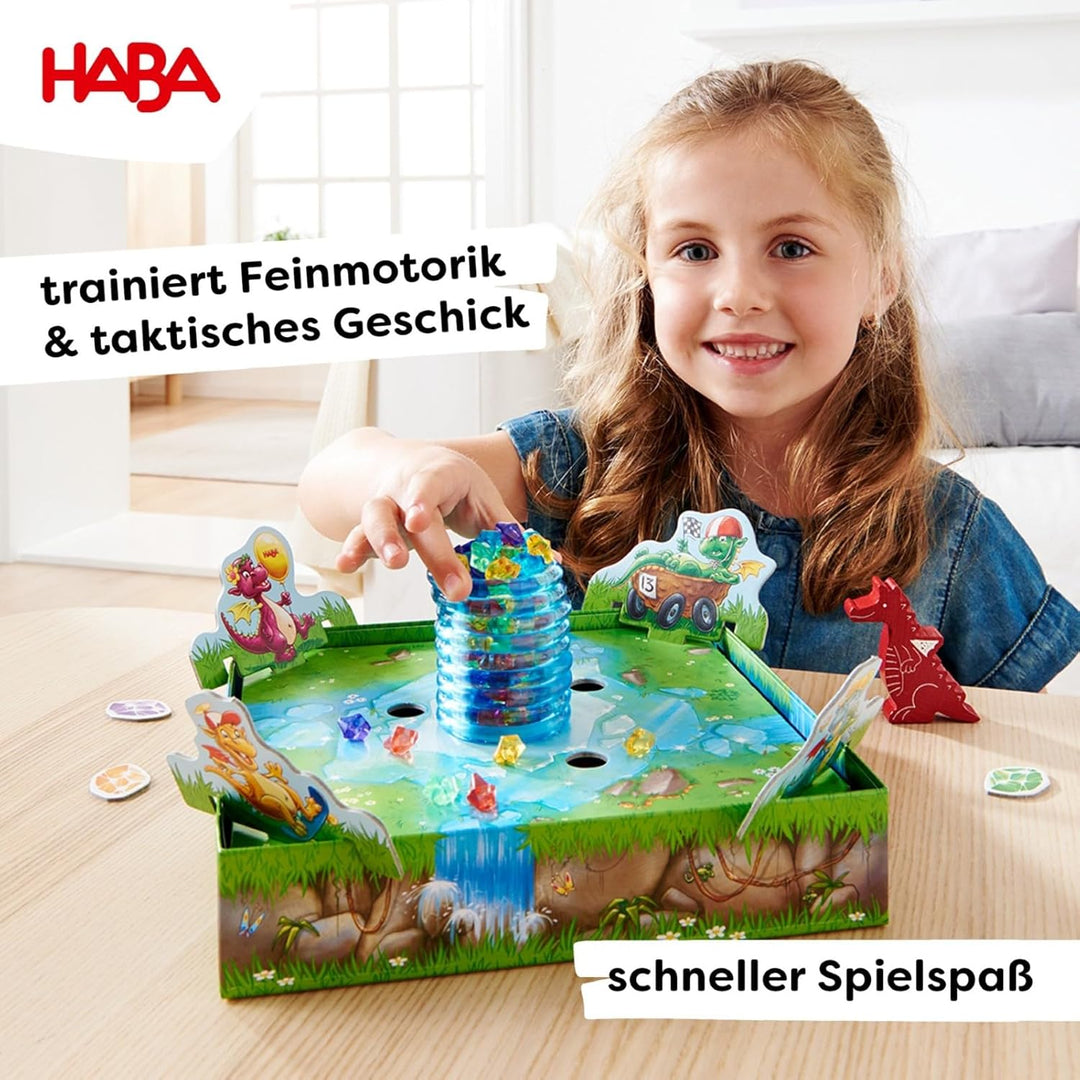 HABA Funkelschatz – Kinderspiel des Jahres 2018, 3D Fantasy Brettspiel für die Familie, fördert Fein
