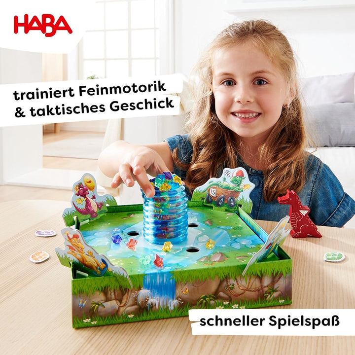 HABA Funkelschatz – Kinderspiel des Jahres 2018, 3D Fantasy Brettspiel für die Familie, fördert Fein