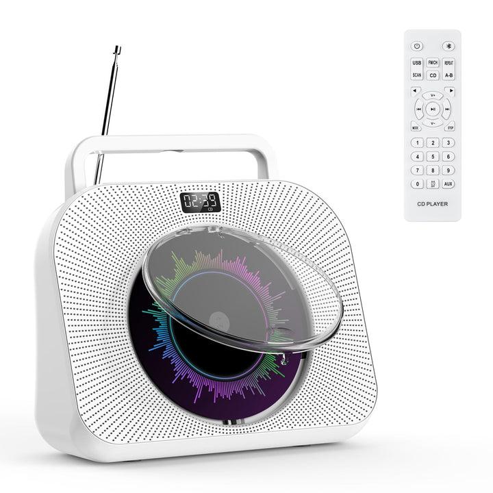 KOVCDVI 9-in-1 CD Player Bluetooth Radio mit CD Player mit Lautsprecher Unterstützung USB/TF-Karten/