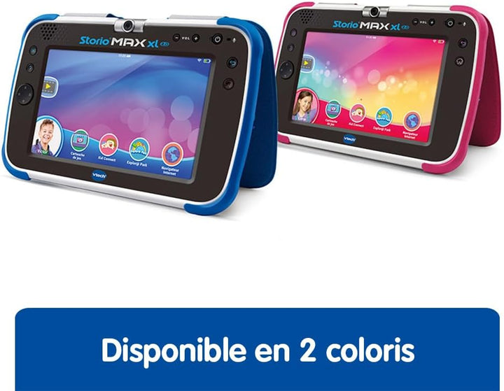 VTech – Tablet Storio Max XL 2 blau – 7 Zoll Kinder-Tablet 1% Lernfunktion – französische Version Ei