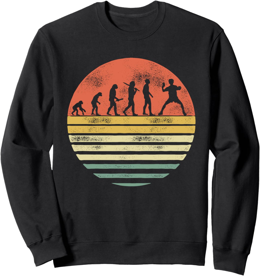 Lustige Tischtennis Evolution Retro Ping Pong Geschenk Sweatshirt