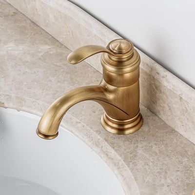 BOAOTX Wasserhahn Bad Antik, Waschtischarmatur Retro, Mischbatterie Waschbecken Armatur, Badarmatur