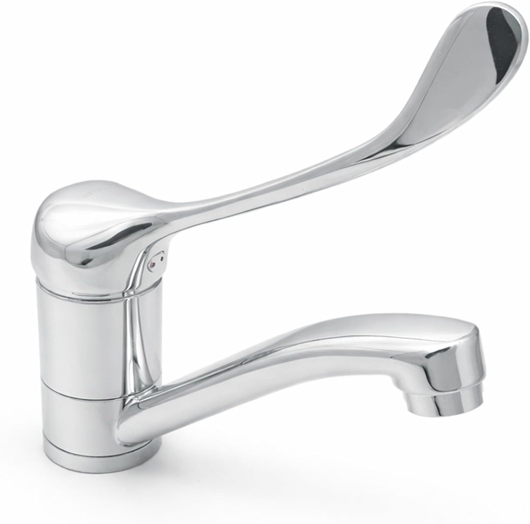 Niederdruck Hygienearmatur Waschtischarmatur Waschbecken Wasserhahn mit langem Hebel, Einhebelmische