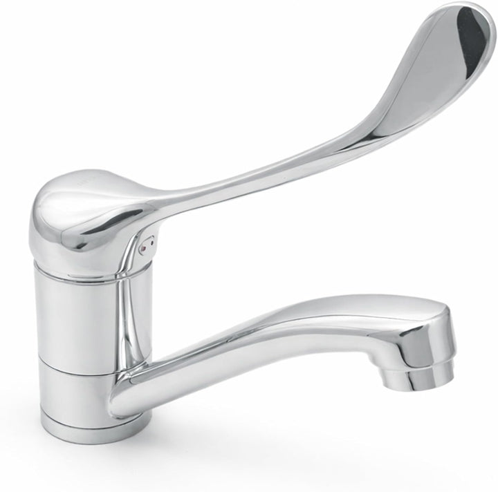 Niederdruck Hygienearmatur Waschtischarmatur Waschbecken Wasserhahn mit langem Hebel, Einhebelmische