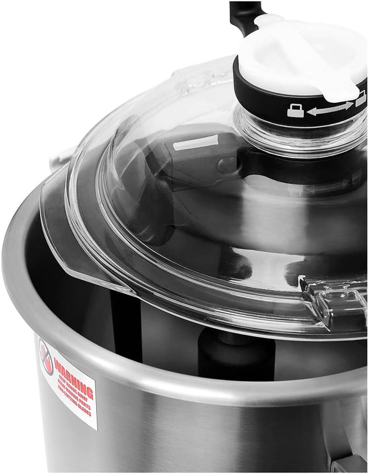 Royal Catering Tischkutter Edelstahl 2200 W 2 Geschwindigkeiten 1500/2200 U/min 18 l Pulse-Funktion