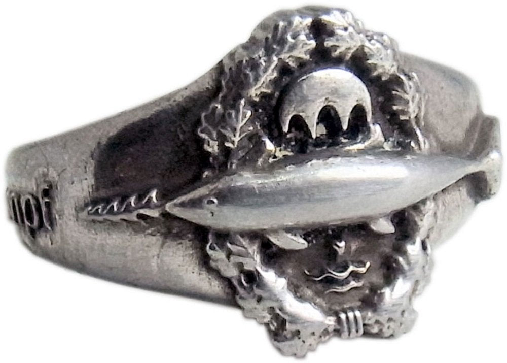 Deutscher Ring,Traditionsring der Kampfschwimmer mit Motto"Lerne leiden ohne zu klagen"
