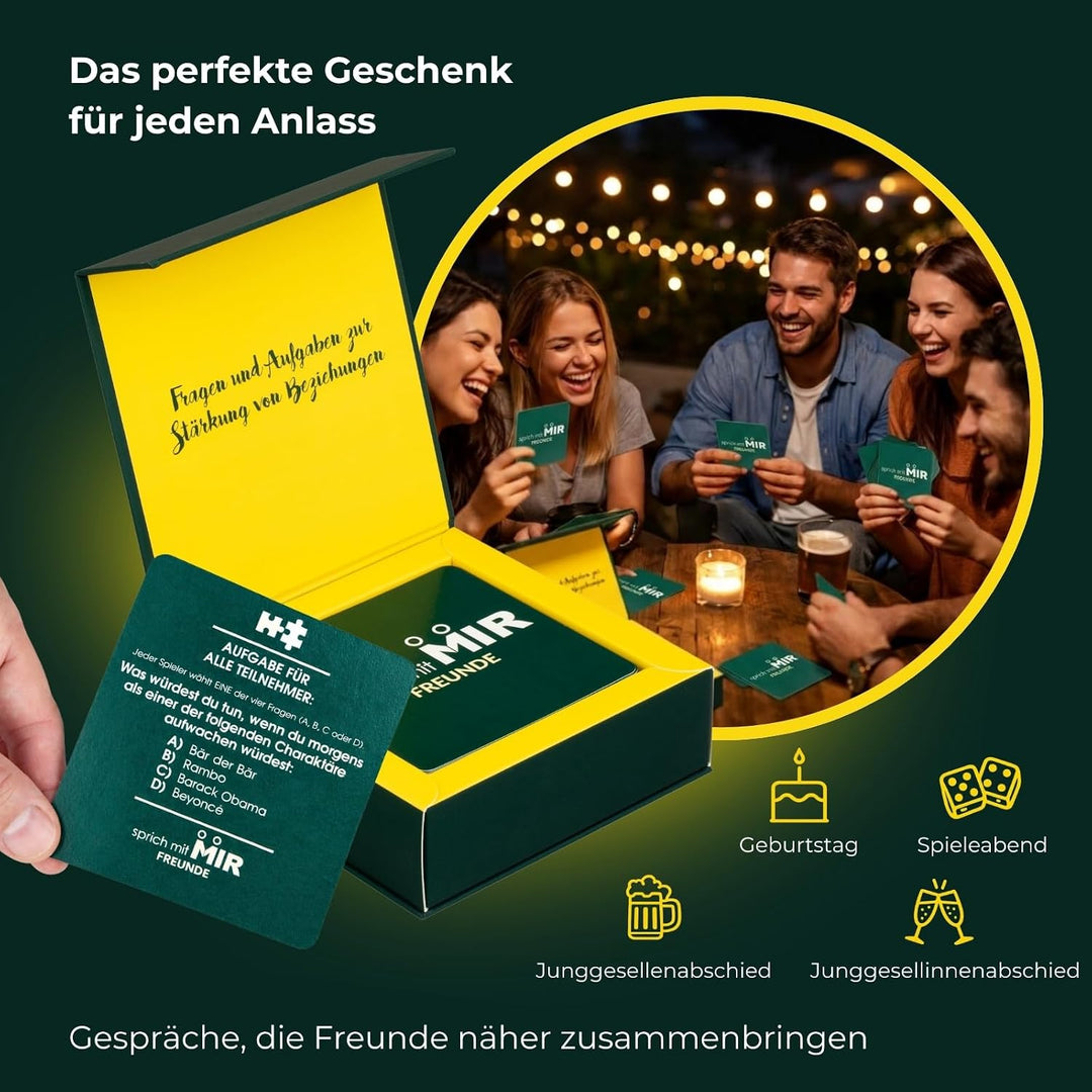 Spricht mit Mir - Erzählt Euch Mehr Spiel für Freunde - 55 Kartenspiele für Erwachsene - Partyspiele