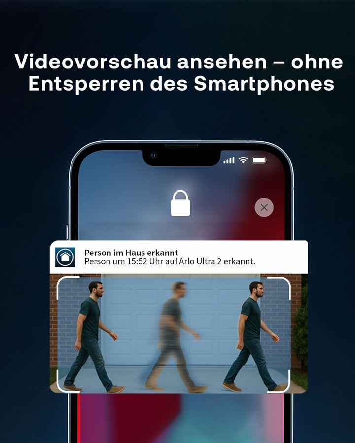 Arlo Ultra 2 Überwachungskamera Aussen WLAN, Kabellos, 4K UHD Qualitätsprodukt, 180° Sichtfeld, Spot