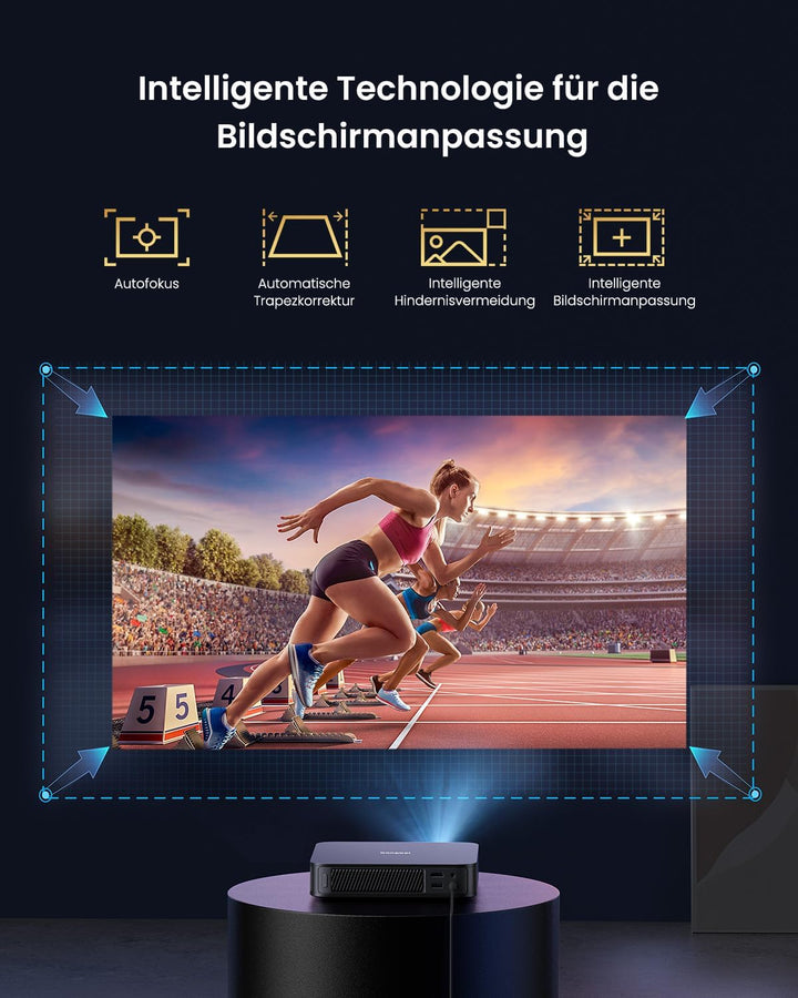 Dangbei Atom Mini Beamer,1200 ISO Lumen,1080p Full HD Beamer, Heimkino Beamer mit WiFi und Bluetooth