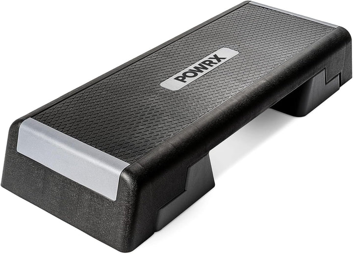 POWRX Profi Aerobic Steppbrett inkl. Workout I Fitness Stepper Stepbench Step höhenverstellbar I Mas