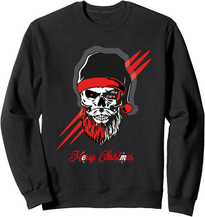 Totenkopf Print Motiv, Skull Design, Merry Christmas. Sweatshirt