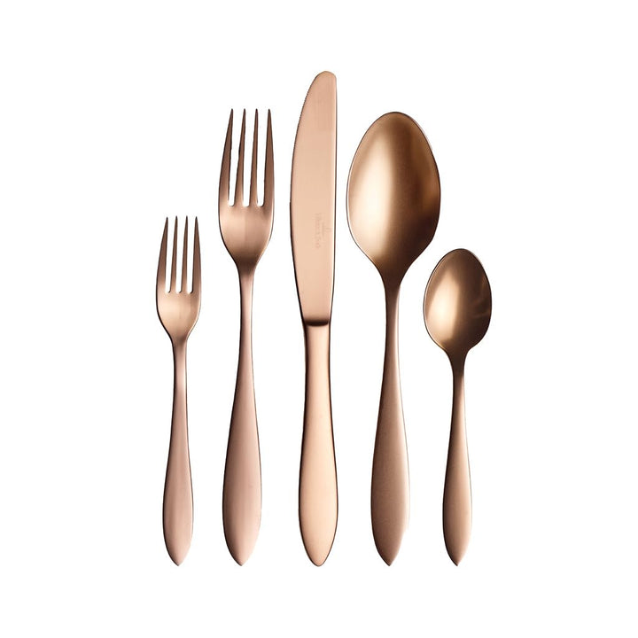 Villeroy & Boch - Manufacture Besteckset 20tlg. Gold, Besteck, Tafelbesteck, Besteck Set 6 Personen,