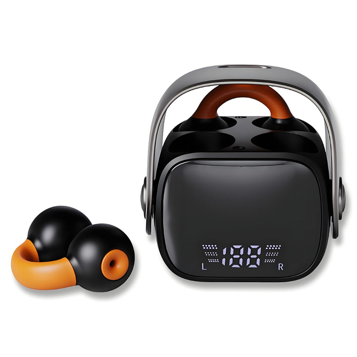 Ohrclip Bluetooth-Kopfhörer Kabellose Offene Ohrhörer mit LED-Anzeige - Schmerzfreie Sport Kopfhörer