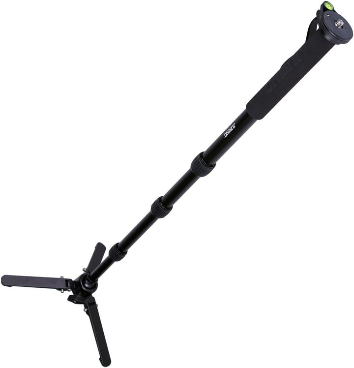 Jusino Aluminium-Monopod mit abnehmbarem Fuss/Tischstativ (6kg Belastbarkeit, Schnelldrehverschlüsse