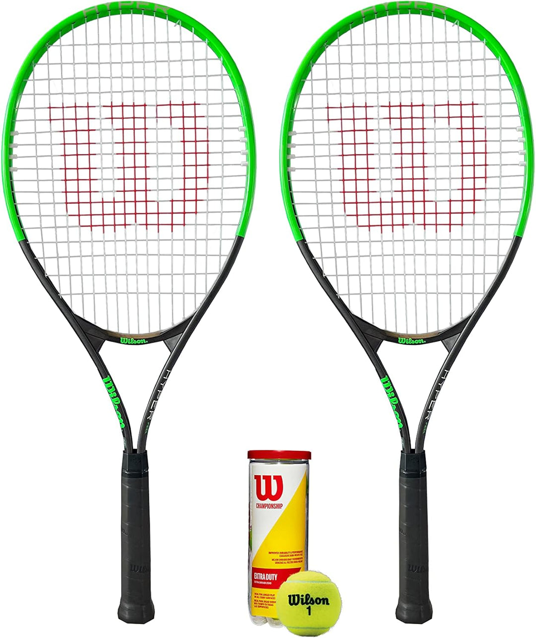 Wilson 2 x XL Tennisschläger Series + 3 Tennisbälle