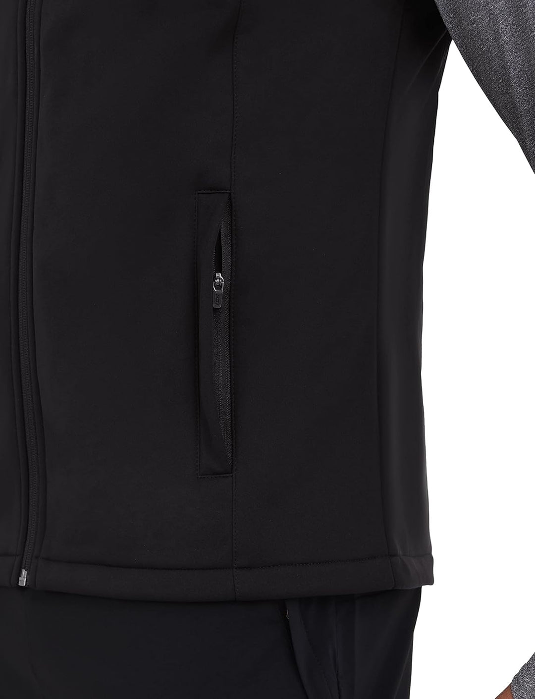 TCA Herren Flyweight winddichte Lauf- und Fahrradweste mit Reissverschlusstaschen L Schwarz, L Schwa
