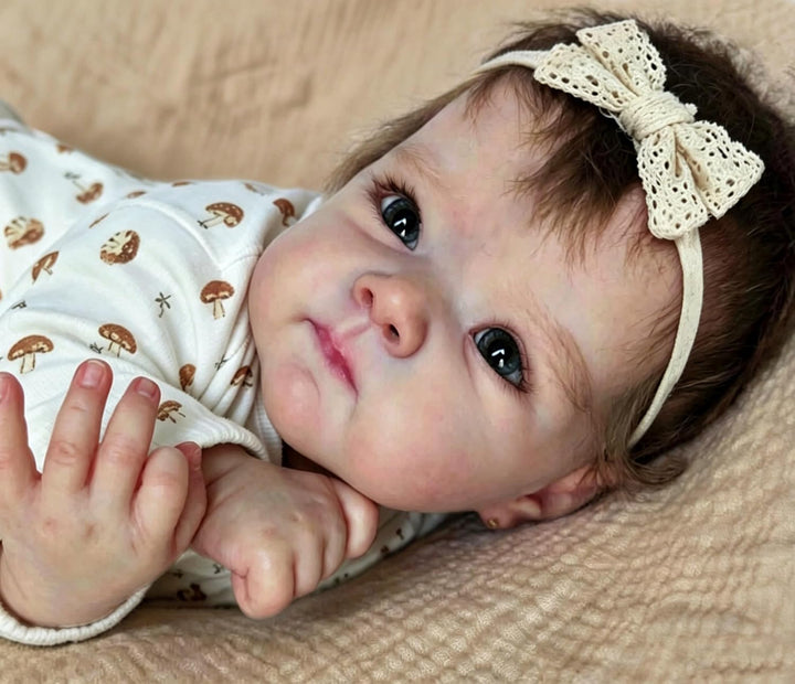 Zero pam Reborn Baby Vollsilikon Lebensecht, Reborn Baby Mädchen 48CM Lebensechte Babypuppen Wie Ech