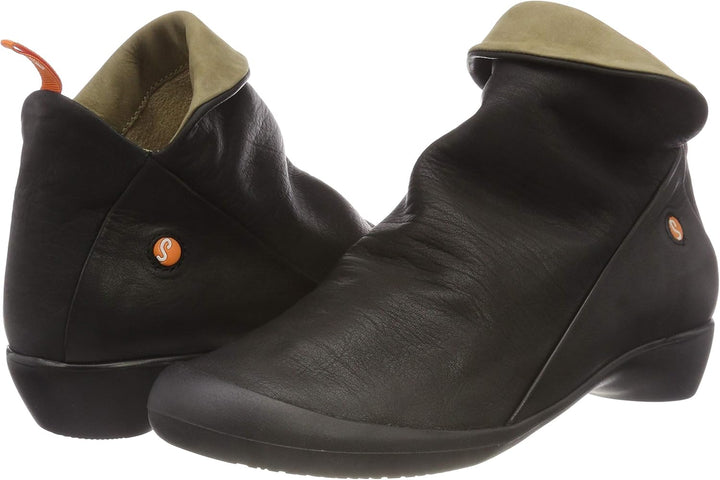 Softinos Mädchen Farah Smooth Combi Stiefeletten, Schwarz (Black/Smoke 552), 35 EU