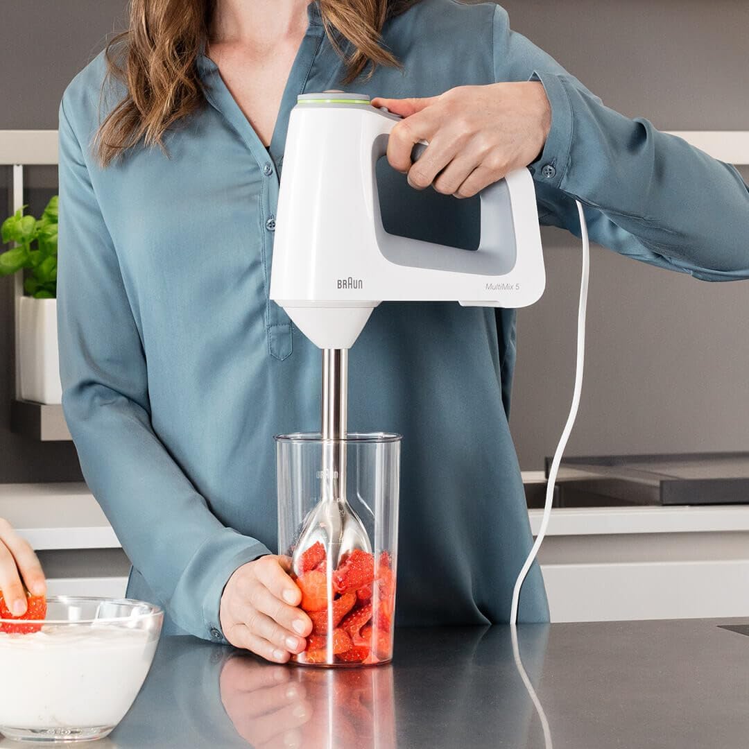 Braun MultiMix 5 HM 5137 Handmixer - Handrührgerät mit stufenloser Geschwindigkeitsregelung, 750 Wat