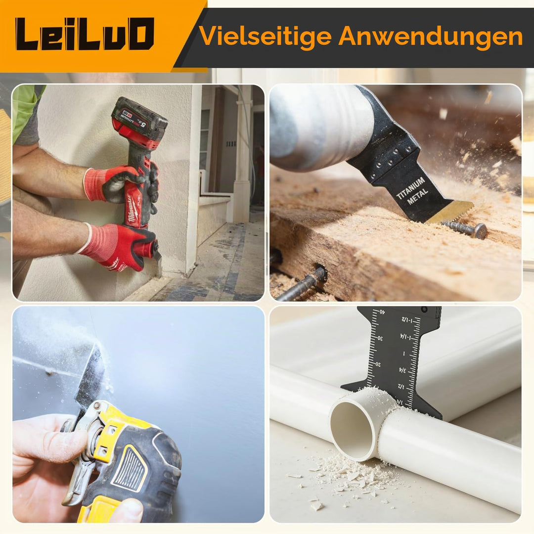 Multitool Sägeblätter LEILUO 31tlg Holz Kunststoff Metall Multifunktionswerkzeug Zubehör Set Verpack