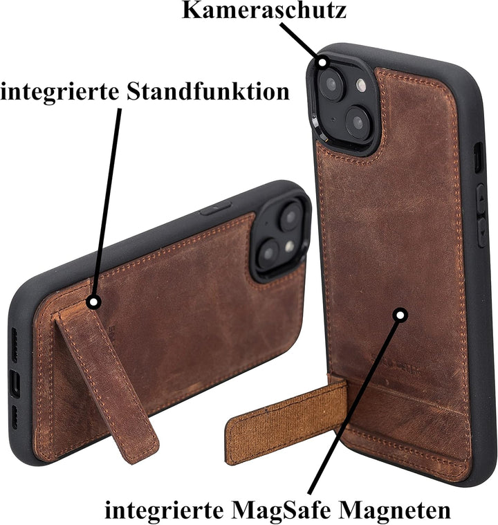 Solo Pelle Lederhülle für das iPhone 14 Plus in 6.7 Zoll Case Leder Hülle Ledertasche Backcover aus