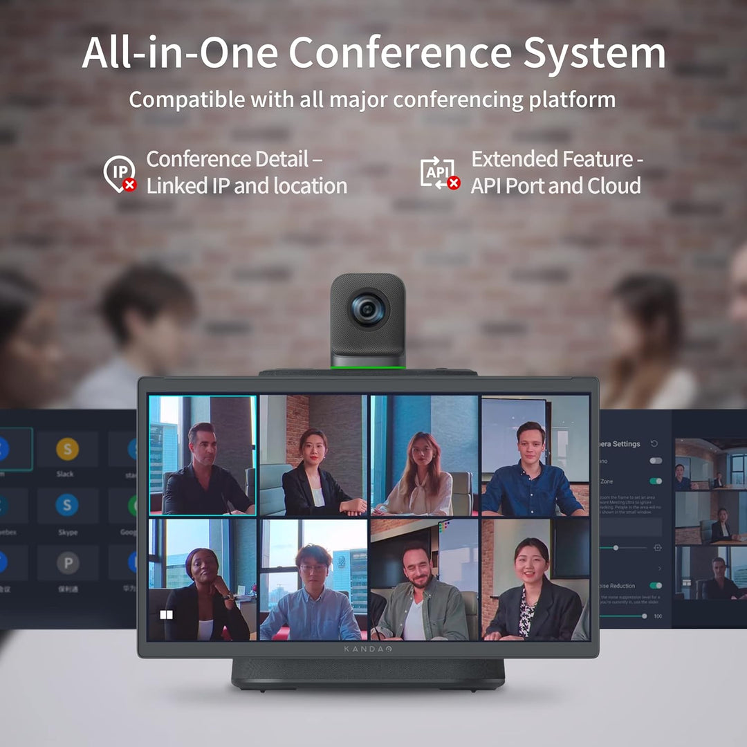 KanDao Meeting Ultra Konferenzsystem, 15.6 Zoll 1080P FHD Touchscreen, Dual 4K HDR Aufzeichnung, 360
