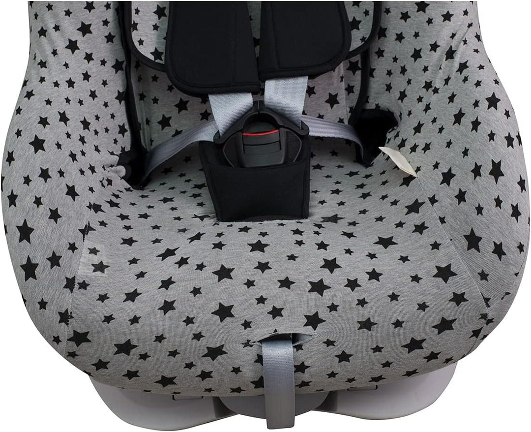 JYOKO Kids Bezug kompatibel mit Romer King II, Trifix (Black Star), Black Star