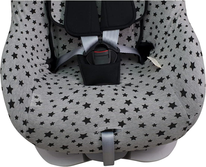 JYOKO Kids Bezug kompatibel mit Romer King II, Trifix (Black Star), Black Star