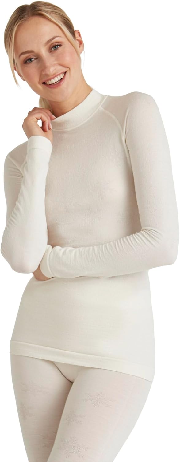 FALKE Damen Wool-Tech High Neck Funktionsshirt Langarm für kalte Temperaturen Funktionsunterwäsche a