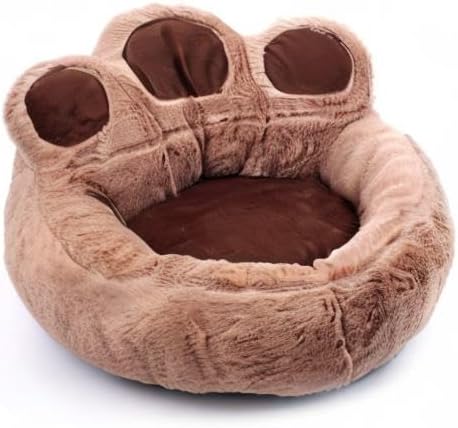 PETCUTE Hundebett kleine Hunde Katzenbett waschbar Hundebetten Mittlere Hunde Haustierbetten L Braun