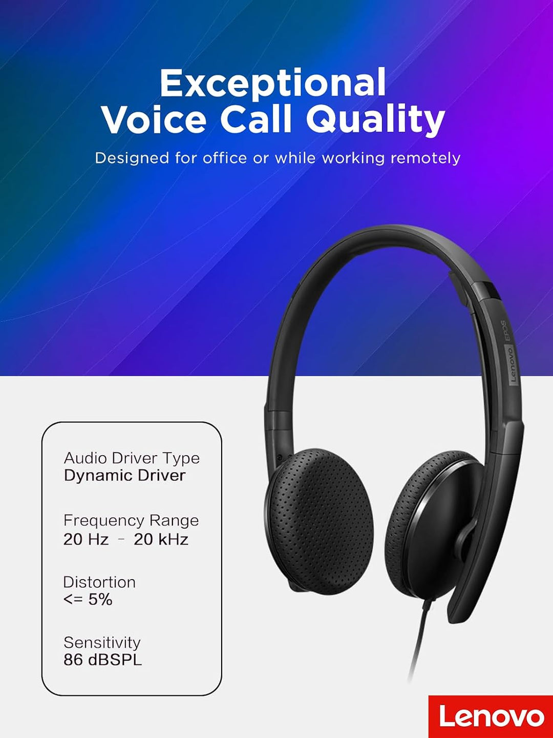 Lenovo Wired VOIP Headset