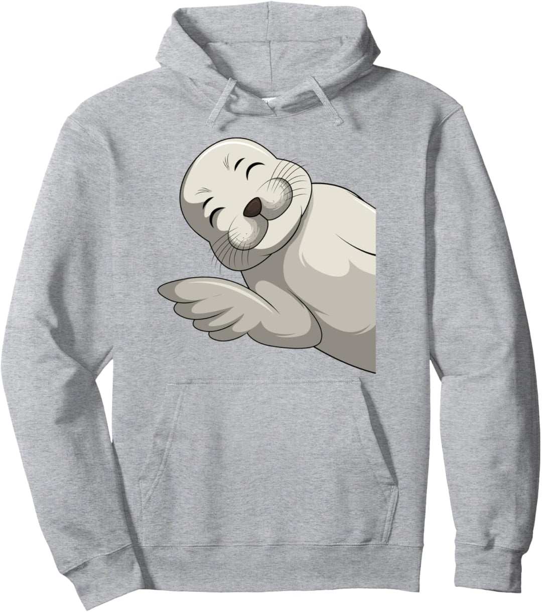 Robbe Seelöwe Seehund Robben Kinder Mädchen Jungen Damen Pullover Hoodie