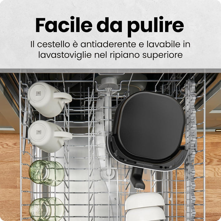Chefman 3.8L Heissluftfritteuse, schnell & einfach, kompakte Heissluftfritteuse mit Hi-Fry Technolog