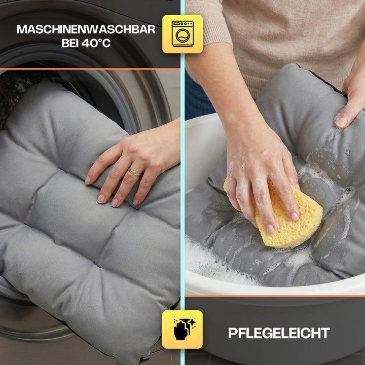 Outdoor Sitzkissen Stuhlkissen - 6er Set - 45 x 45 cm - Made in EU, Wasserdichtes &amp; UV-beständig Gar