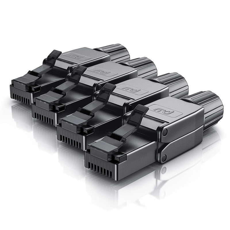 CSL - 4X Netzwerkstecker feldkonfektionierbar RJ45 CAT 6 CAT 7 CAT 8 - geschirmt 40 GBit/s 2000 MHz