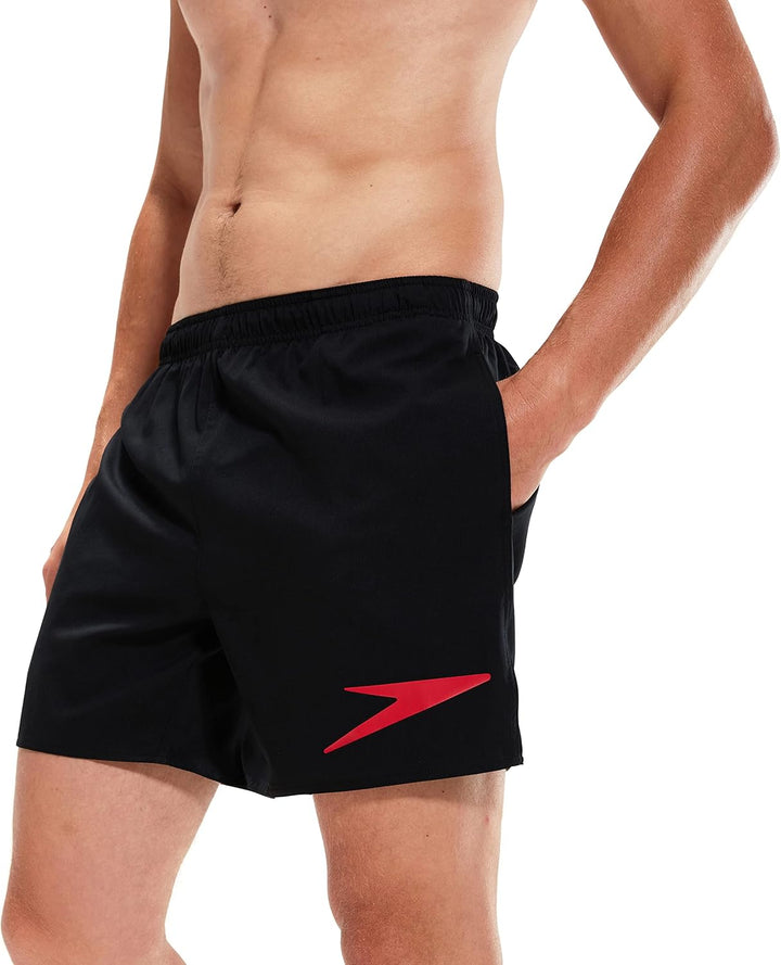 Speedo Herren Essentials 16" Wassershort (1er Pack) XS Black/Fed Red, XS Black/Fed Red