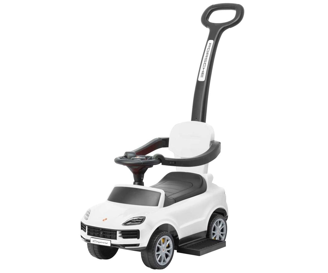 Porsche Cayenne Rutschauto mit Gehstock, Weiss