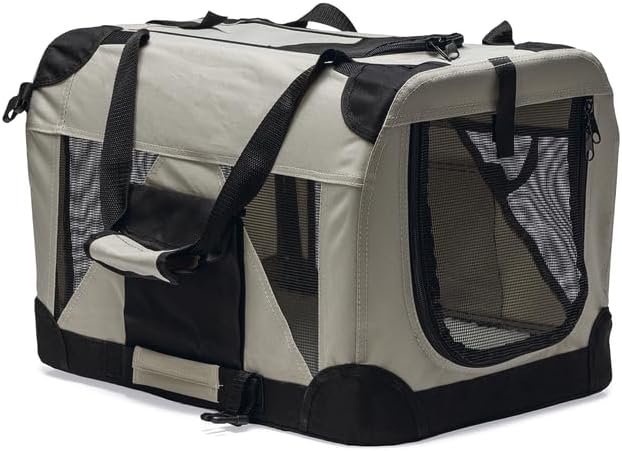 Karlie 506729 Transportbox Fun, Nylon, grey, 47x35x35 cm